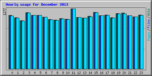 Hourly usage for December 2013
