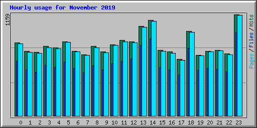Hourly usage for November 2019