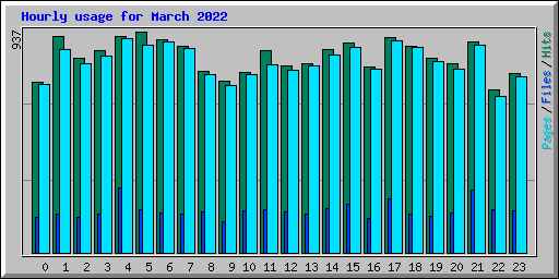 Hourly usage for March 2022
