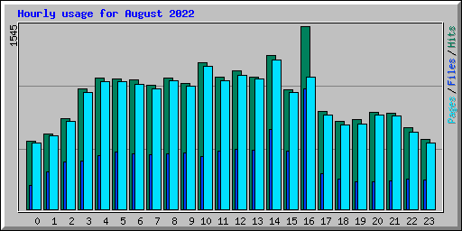 Hourly usage for August 2022