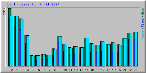 Hourly usage for April 2024