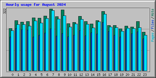 Hourly usage for August 2024