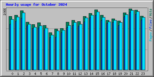 Hourly usage for October 2024