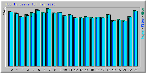 Hourly usage for May 2025