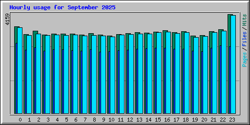 Hourly usage for September 2025