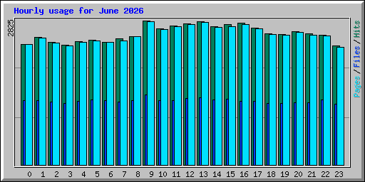 Hourly usage for June 2026